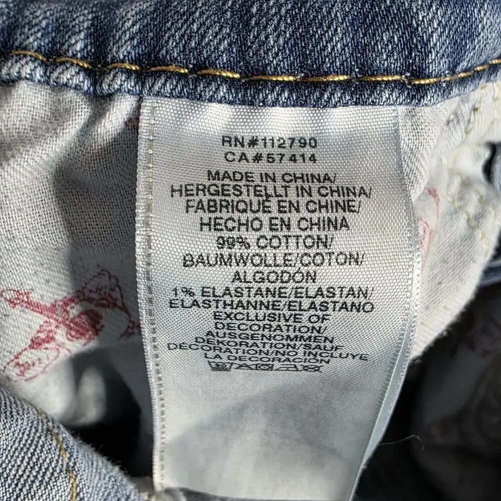 True Religion Rocco Light Wash Relaxed Skinny Jeans Size 30 (29x31.5)